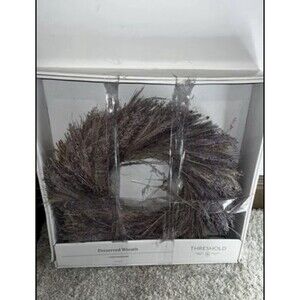 Spring Grass Preserved Wreath Lavender - Threshold